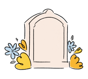 Illustration d'une plaque funéraire