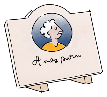 Illustration d'une plaque funéraire